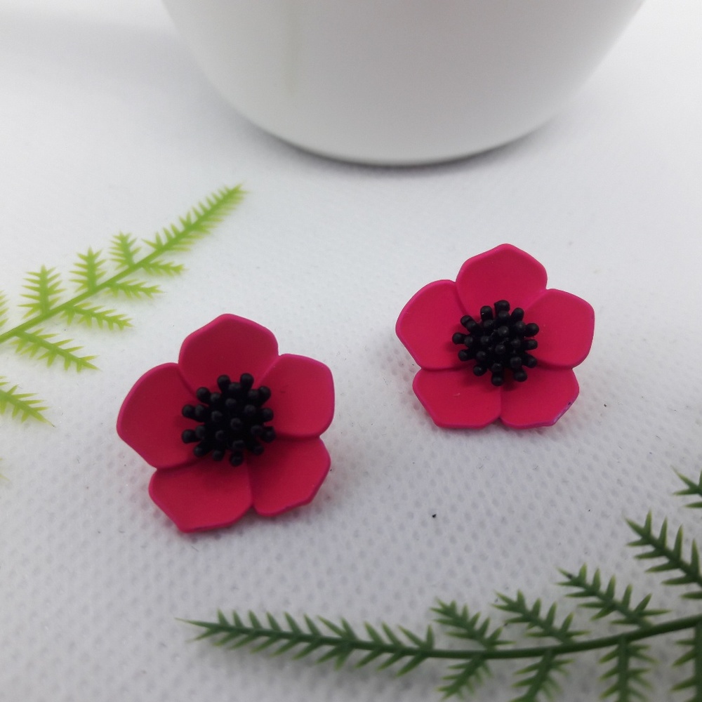 Hot Pink Stud Earrings